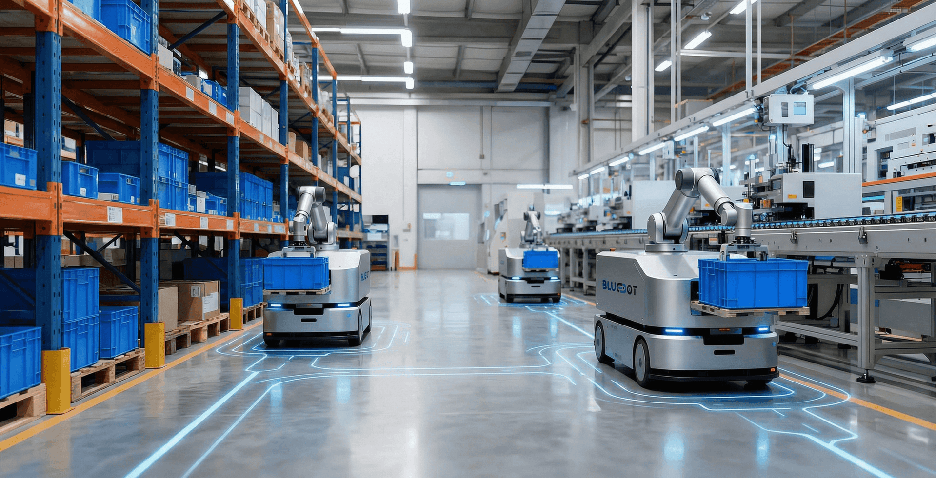 AGV智能搬运机器人场景